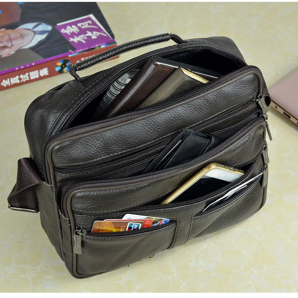 Men's Genuine Leather Messenger Bag