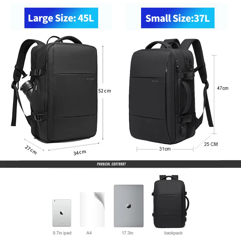 BANGE Expandable Waterproof Laptop Backpack