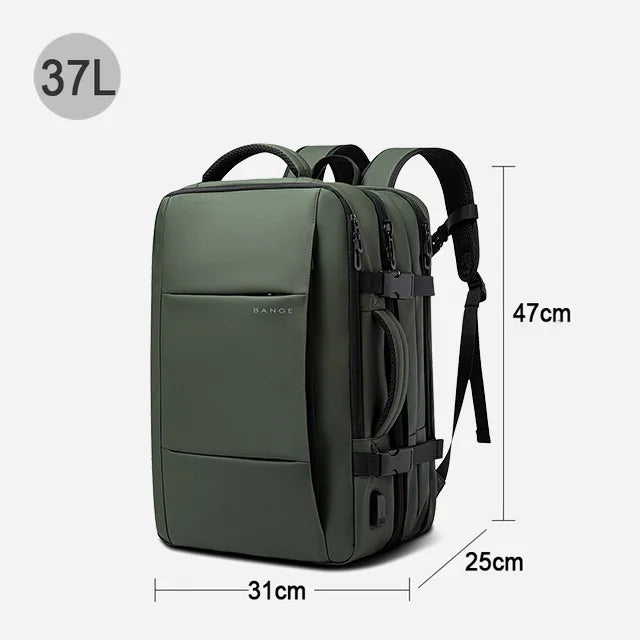 BANGE Expandable Waterproof Laptop Backpack