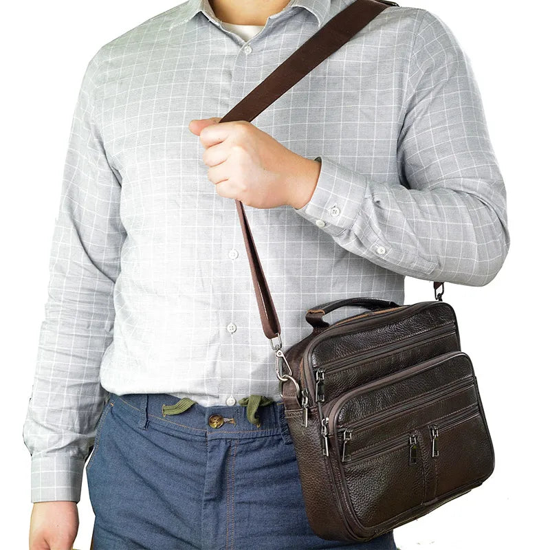 Men's Genuine Leather Messenger Bag