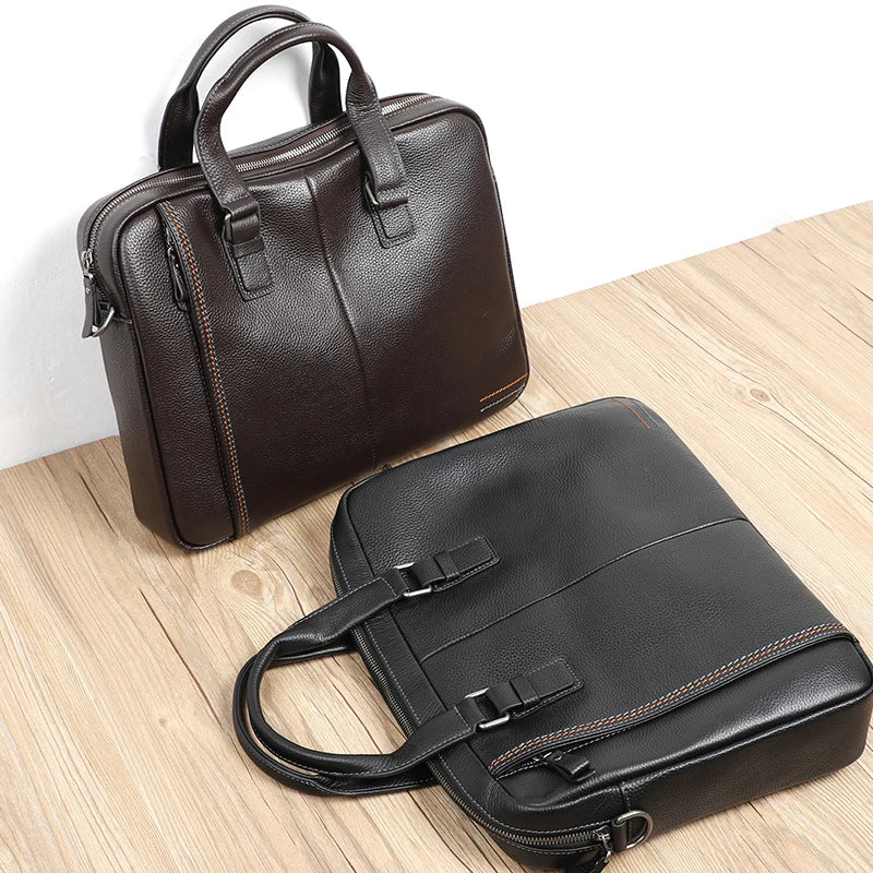 Genuine Leather Men's Briefcase