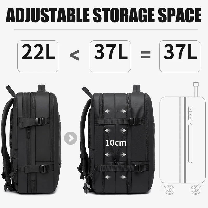 BANGE Expandable Waterproof Laptop Backpack