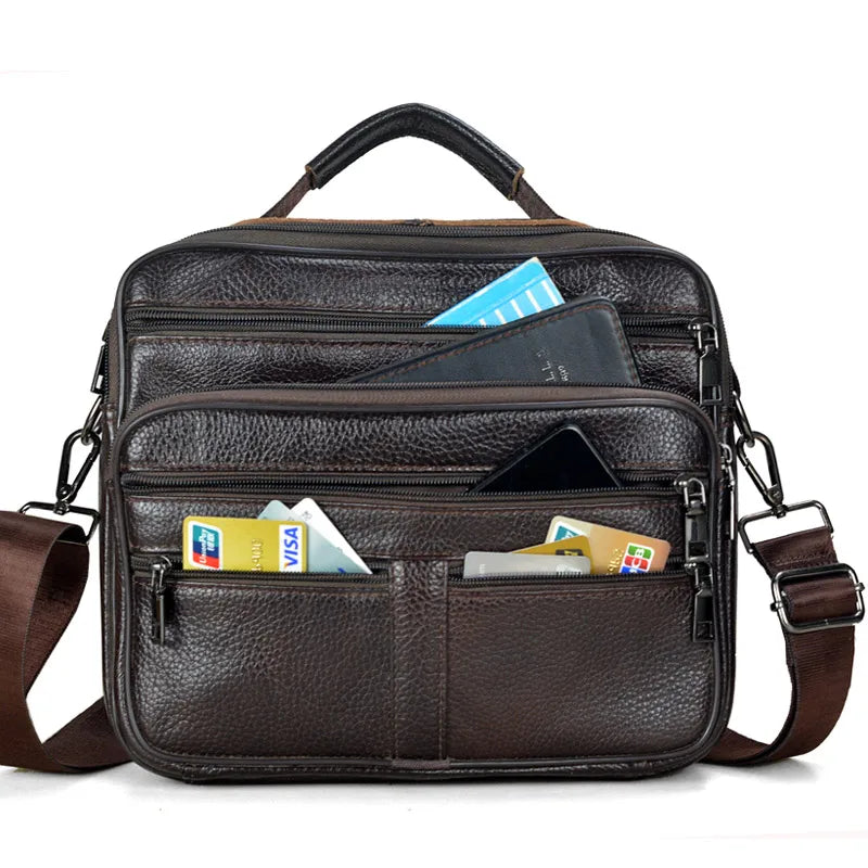 Men's Genuine Leather Messenger Bag
