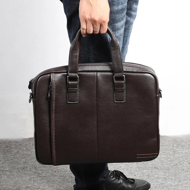Genuine Leather Men's Briefcase