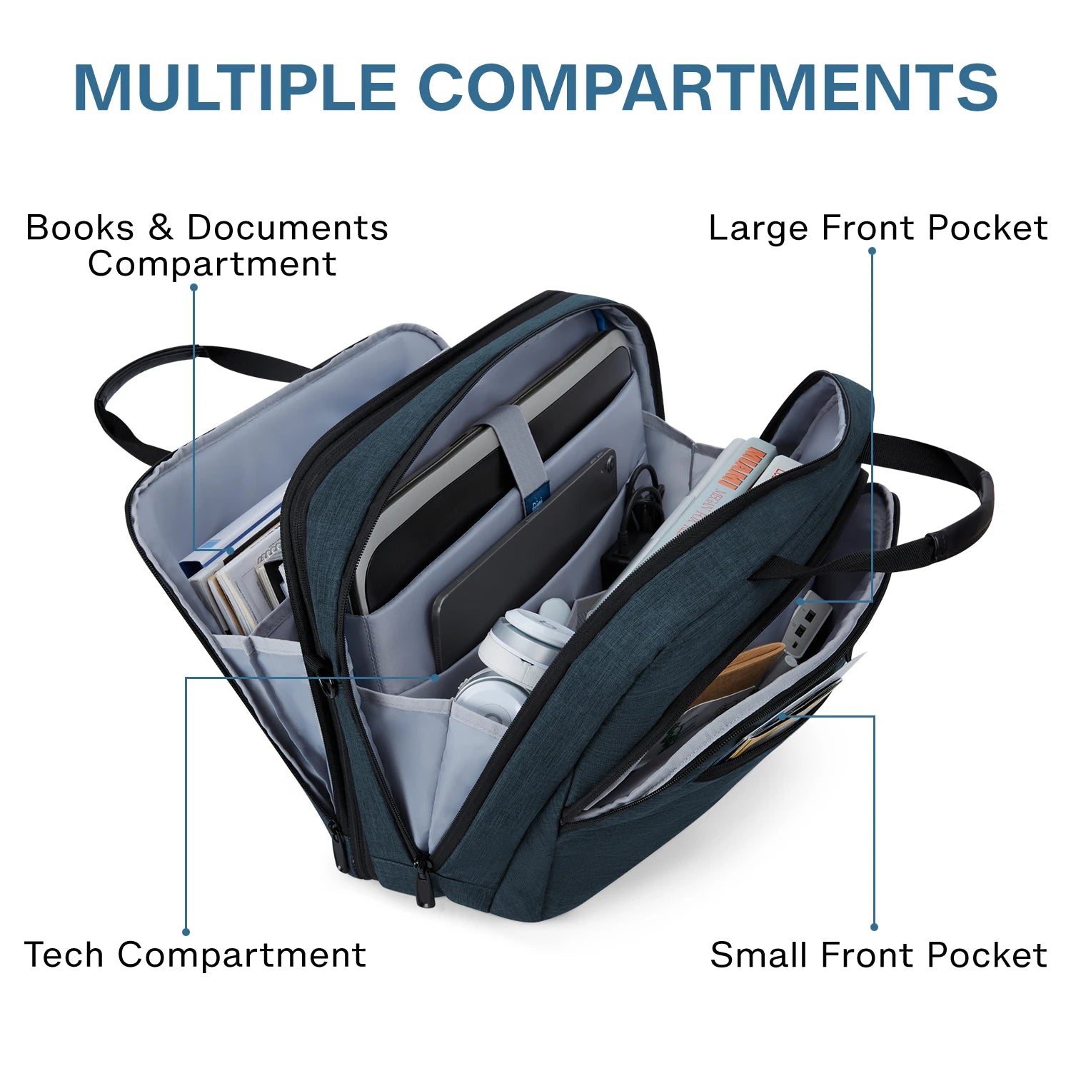 BAGSMART Expandable Laptop Briefcase (17.3")