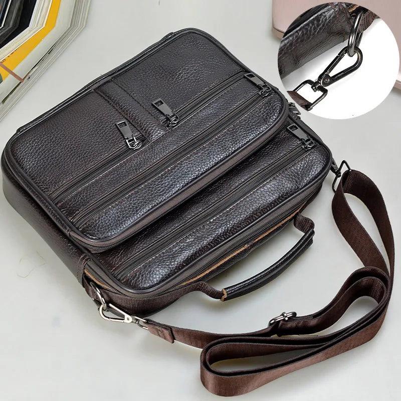 Men's Genuine Leather Messenger Bag